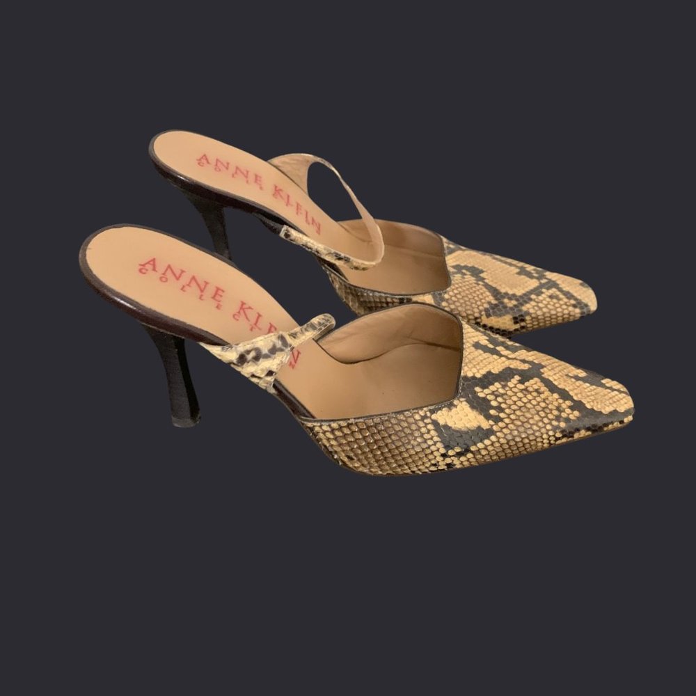 Vintage Anne Klein Collection Snakeskin Pumps Size 7 1/2 - Picture 2 of 5